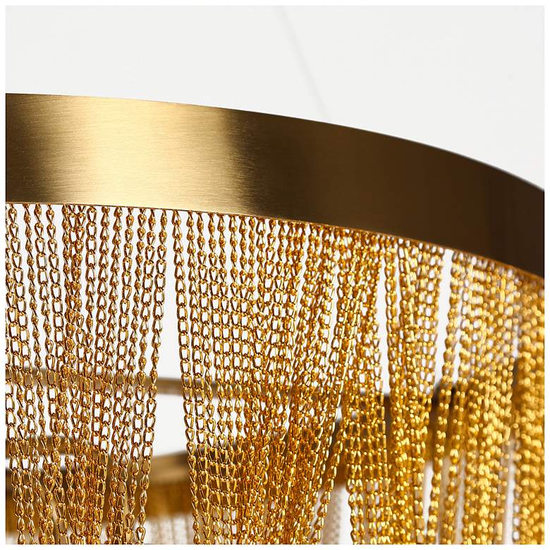 Image 3 Coasfri 9-Light Gold Fringe Chandelier more views