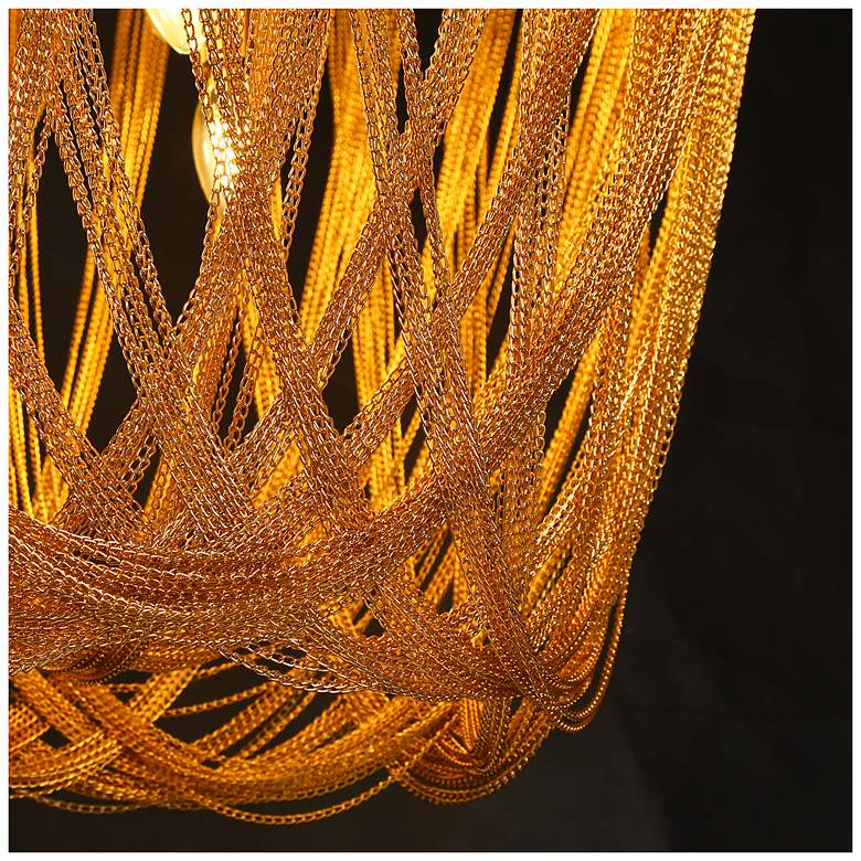 Image 4 Coasfri 9-Light Gold Fringe Chandelier more views