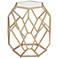 Coast to Coast Geometric 20 1/2" Wide Gold Marble Hexagon Accent Table