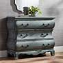 Coast to Coast Sherwood 39" Wide Traditional Aged Blue 3-Drawer Chest in scene