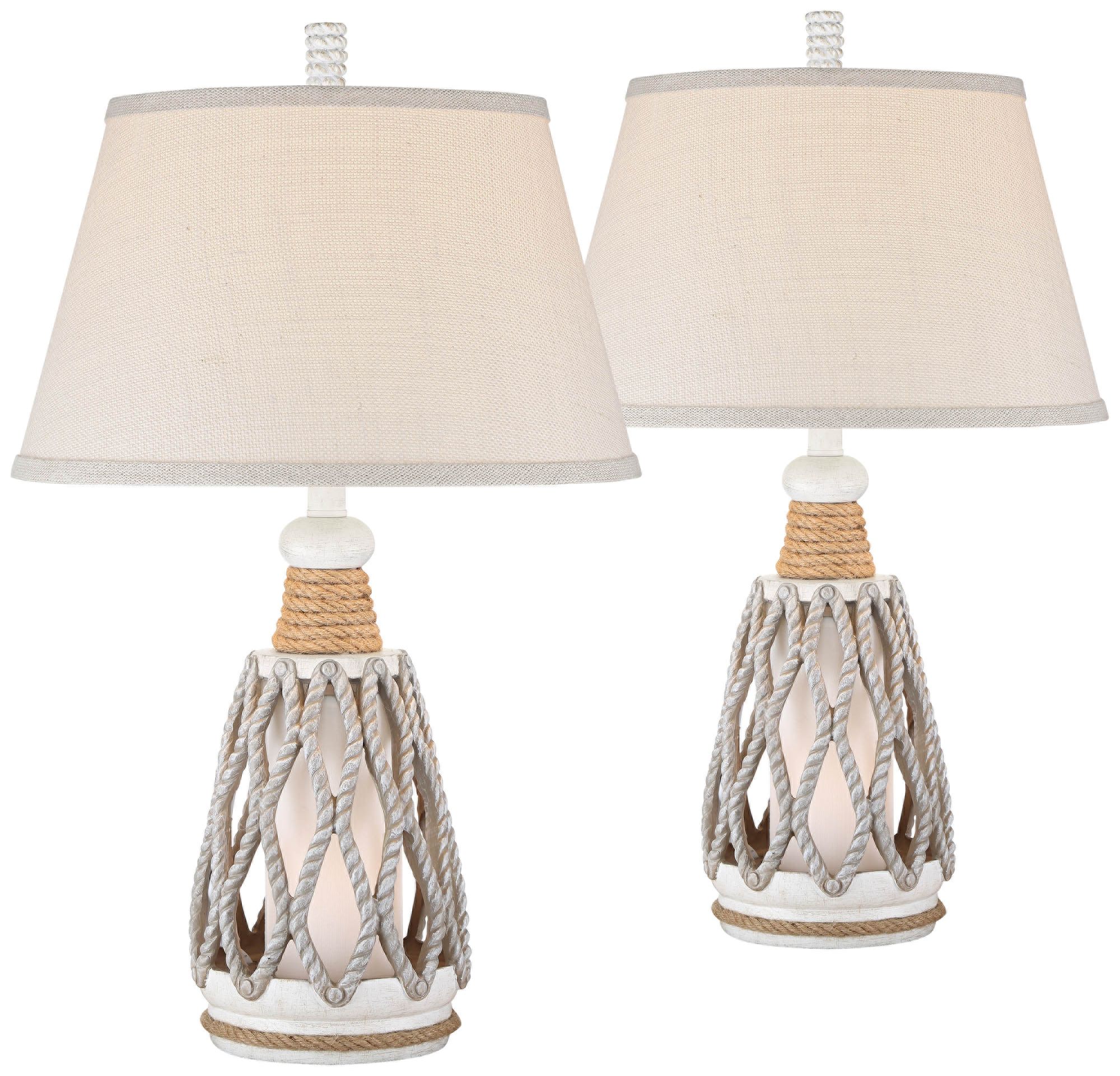 white lantern table lamp