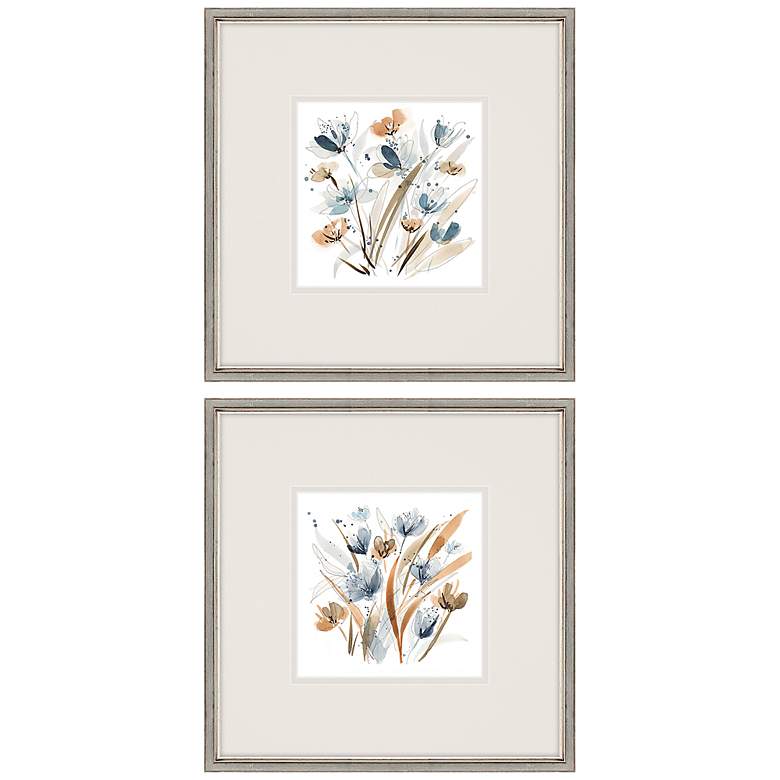 Image 3 Coastal Blooms 23 inch Square 2-Piece Framed Wall Art Set