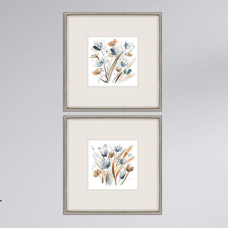 Image 2 Coastal Blooms 23" Square 2-Piece Framed Wall Art Set