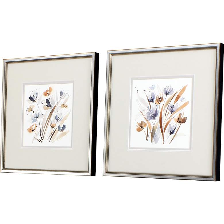 Image 5 Coastal Blooms 23 inch Square 2-Piece Framed Wall Art Set more views