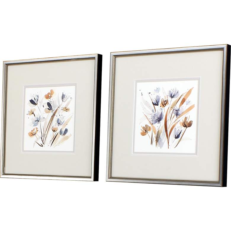 Image 5 Coastal Blooms 23" Square 2-Piece Framed Wall Art Set more views