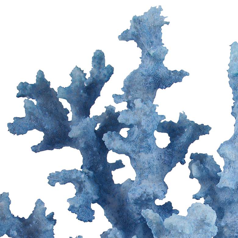 Image 2 Coastal Blue 10 1/2 inch High Tabletop Faux Coral Sculpture more views