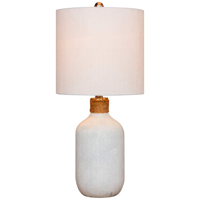 Image 1 Coastal Bottle Frosted White Glass Table Lamp