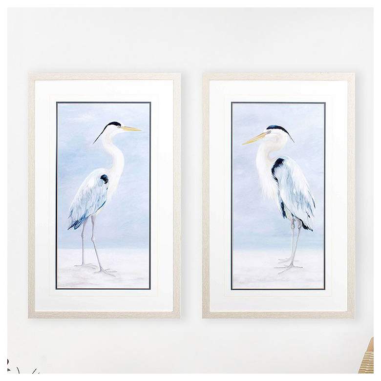 Image 1 Coastal Calm 19"W x 31"H Framed Art Set of 2