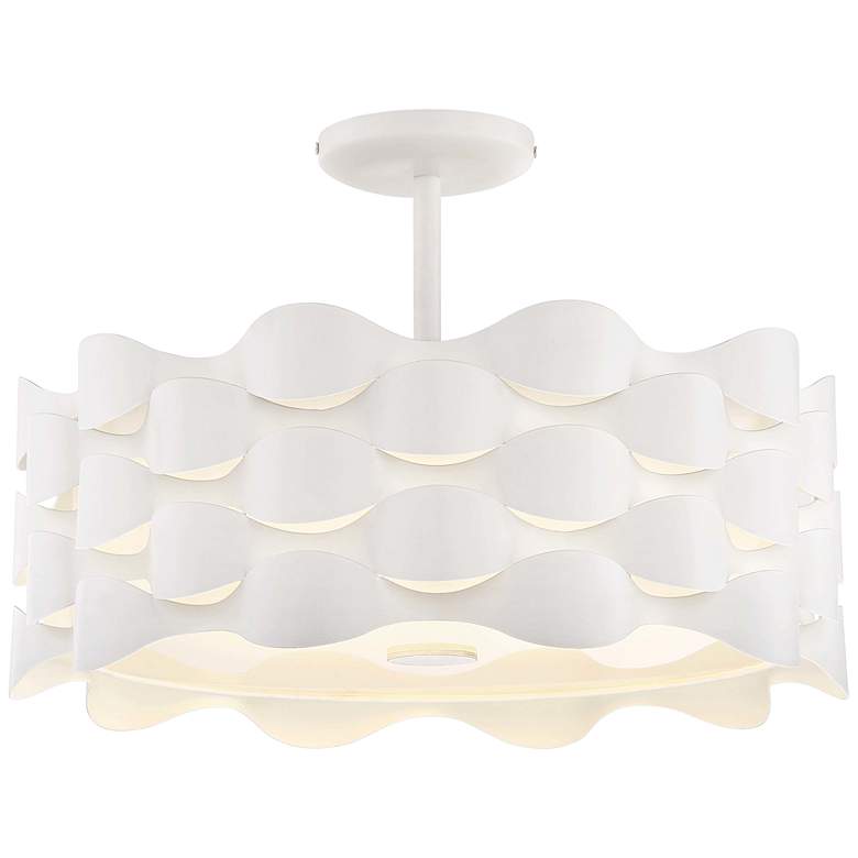 Image 2 Coastal Current 18 inch Wide Sand White LED Ceiling Light