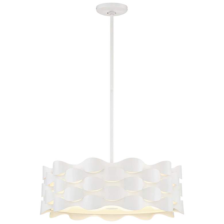 Image 3 Coastal Current 21" Wide Sand White LED Pendant Light more views