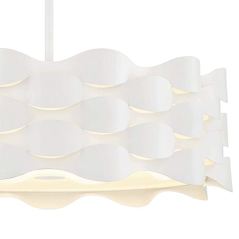 Image 4 Coastal Current 21" Wide Sand White LED Pendant Light more views