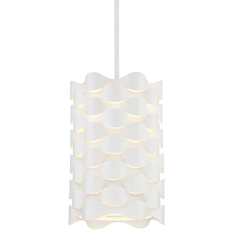 Image 2 Coastal Current 9" Wide Sand White LED Mini Pendant