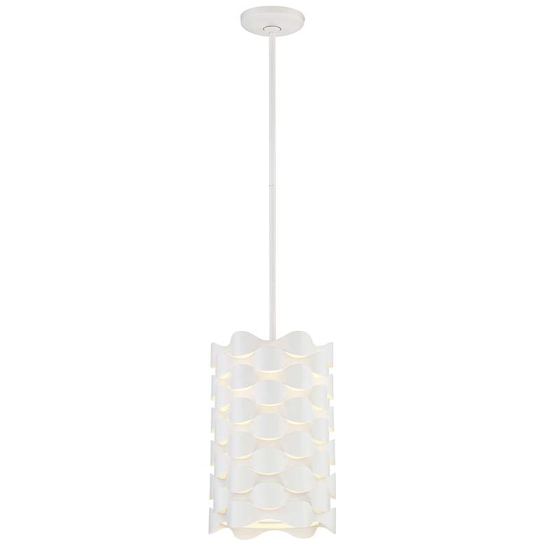 Image 3 Coastal Current 9" Wide Sand White LED Mini Pendant more views