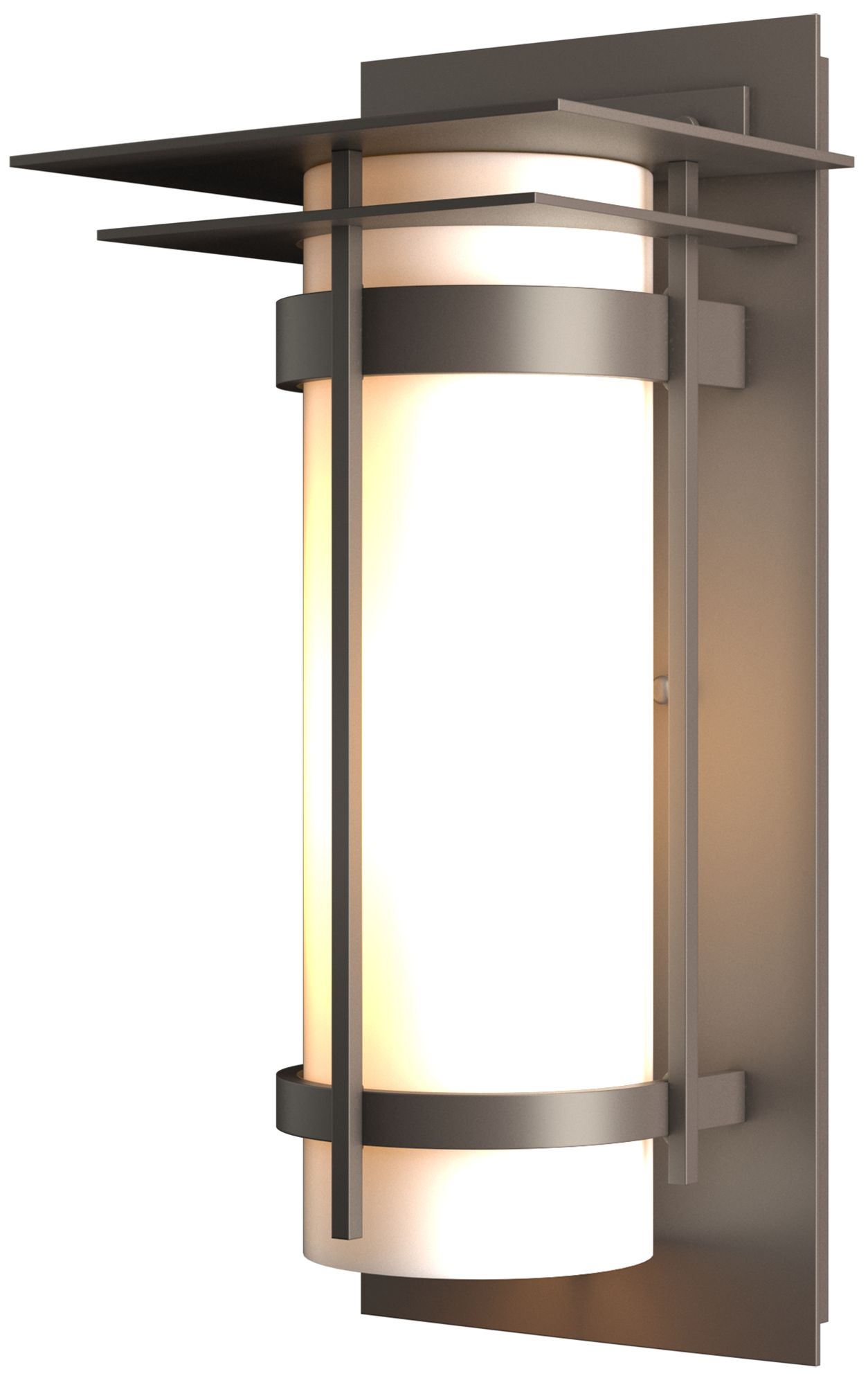 Coastal Dark Smoke Outdoor Sconce w/Opal Glass Made to Order