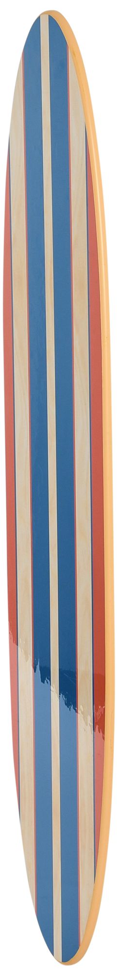 Image 4 Coastal Decorative Surfboard Wall Decor Red & Blue Stripes more views
