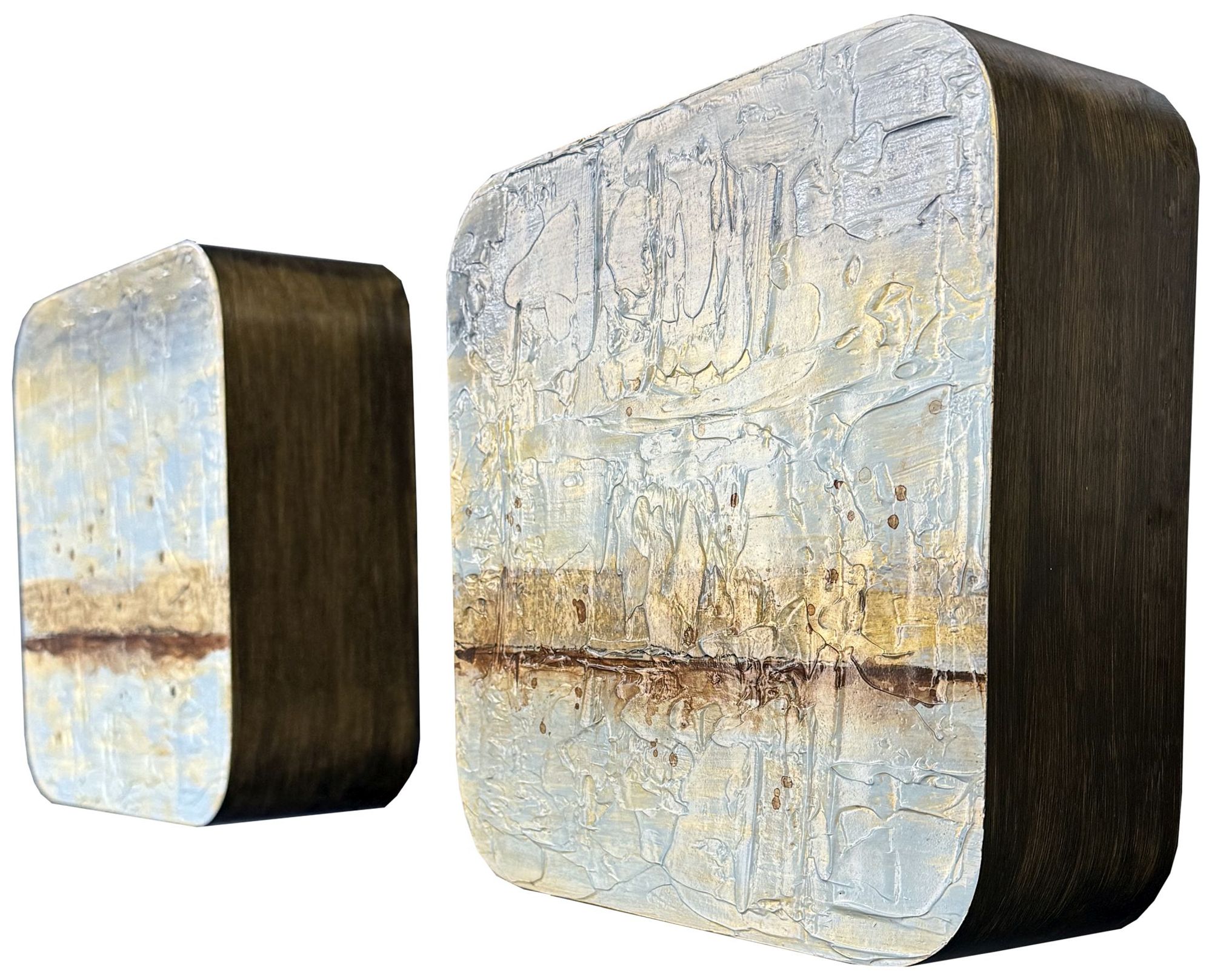 Image 2 Coastal Horizon II 12"W x 12"H Wall Sculpture Set of 2 more views
