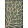 Coastal Lagoon Coral COL13 Teal Tan Indoor-Outdoor Area Rug