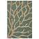 Coastal Lagoon Coral COL13 Teal Tan Indoor-Outdoor Area Rug