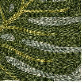 Image5 of Coastal Lagoon Luau COL20 2'X3' Red and Green Area Rug more views