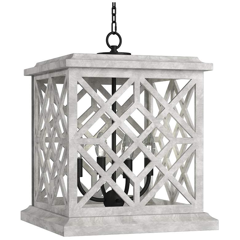 Image 1 Coastal Living Coastal Living Chatham Wood Lantern (White) 26 Height