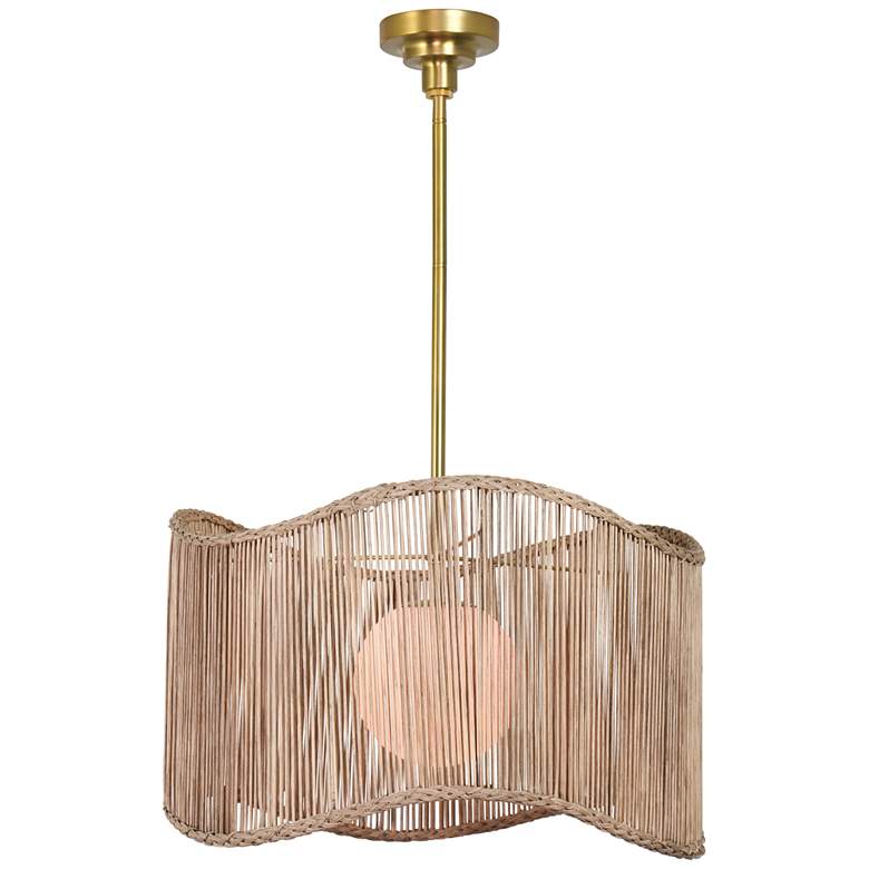 Image 1 Coastal Living Nimes Drum Pendant (Natural) 21.75 Height