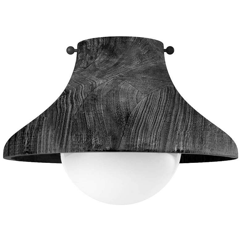 Image 1 Coastal Living Surfside Wood Flush Mount (Ebony) 9.25 Height