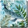 2_Coastal Manatee 24" Square Outdoor Canvas Wall Art