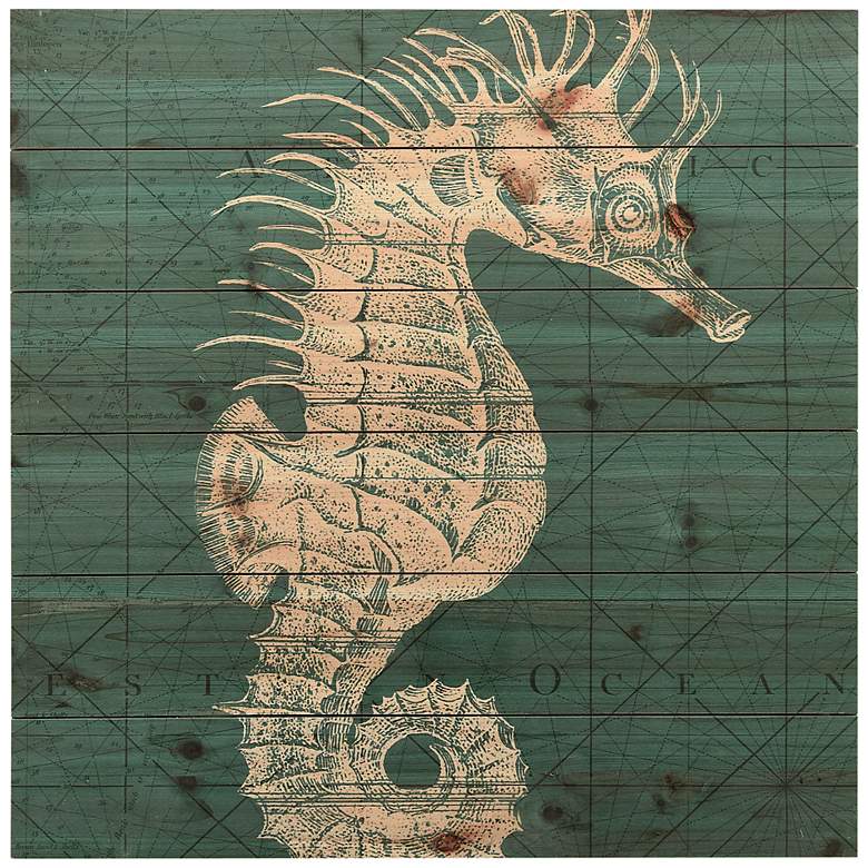 Image 2 Coastal Menagerie C 24"W Giclee Print Solid Wood Wall Art