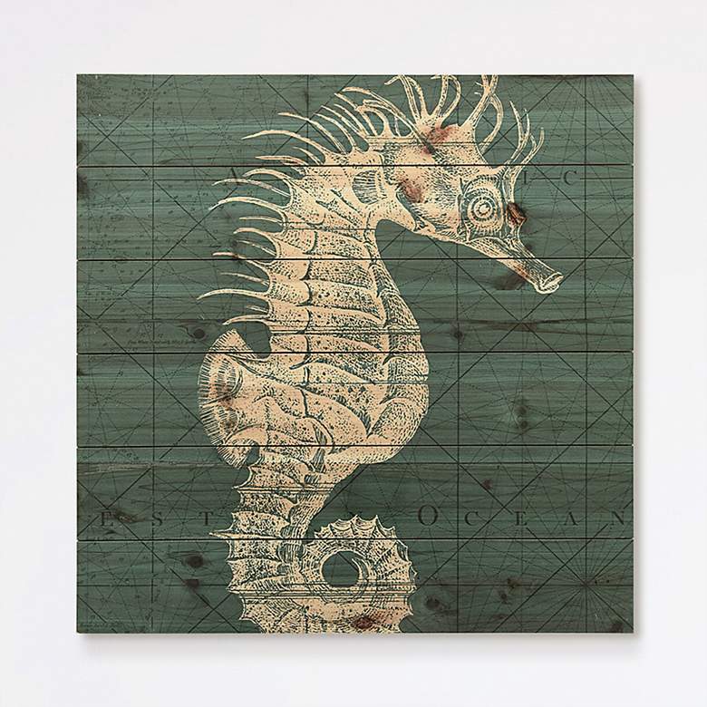 Image 1 Coastal Menagerie C 24"W Giclee Print Solid Wood Wall Art