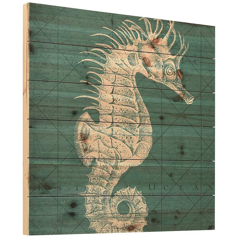 Image 4 Coastal Menagerie C 24"W Giclee Print Solid Wood Wall Art more views