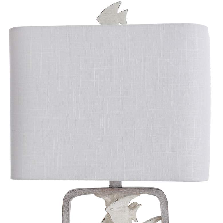 Image 3 Coastal Ocean Cream and Gray Handcrafted Tropical Fish Table Lamp more views
