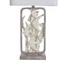 Coastal Ocean Cream and Gray Handcrafted Tropical Fish Table Lamp