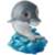 Coastal Pal Dolphin 7 3/4"H 2-Light Solar LED Garden Statue