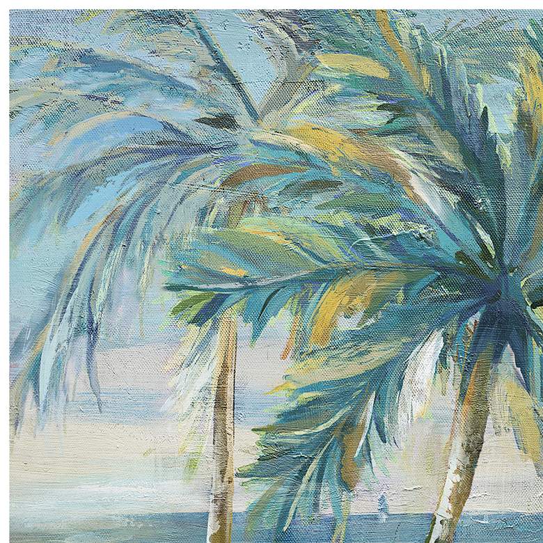 Image 2 Coastal Palm 1 24" Square Outdoor Canvas Wall Art more views