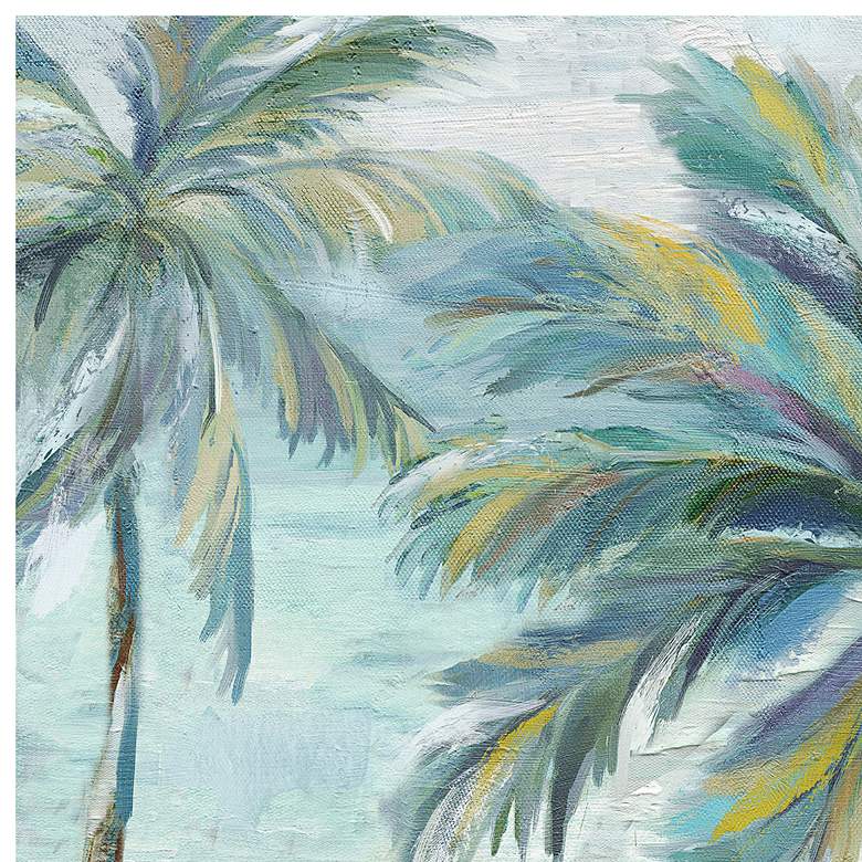 Image 2 Coastal Palm 2 24" Square Outdoor Canvas Wall Art more views