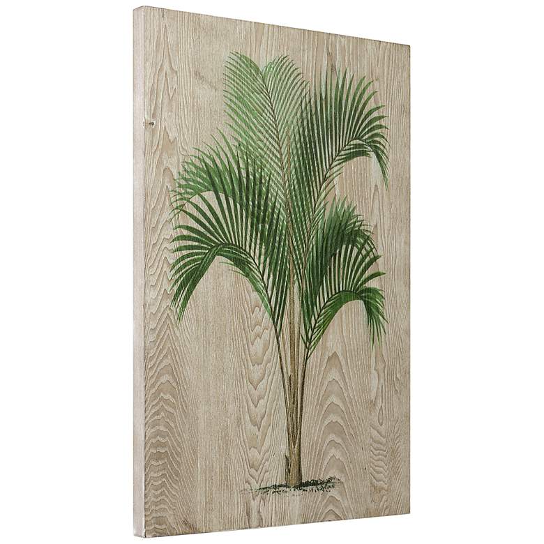 Image 5 Coastal Palm 36"H 2-Piece Giclee Printed Wood Wall Art Set more views
