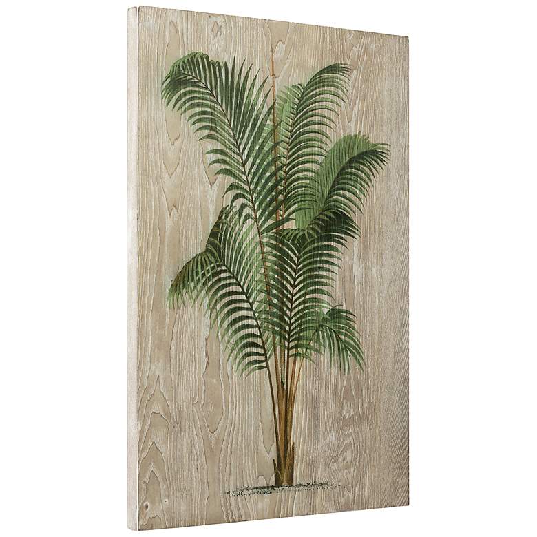 Image 7 Coastal Palm 36"H 2-Piece Giclee Printed Wood Wall Art Set more views