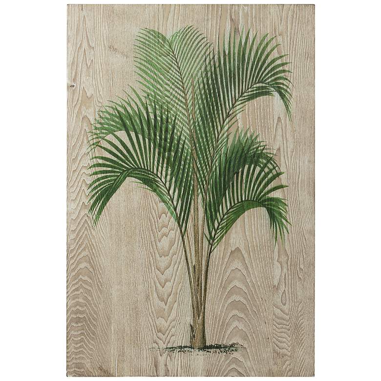 Image 2 Coastal Palm I 36" High Giclee Printed Wood Wall Art