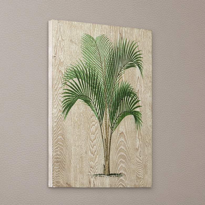 Image 1 Coastal Palm I 36" High Giclee Printed Wood Wall Art