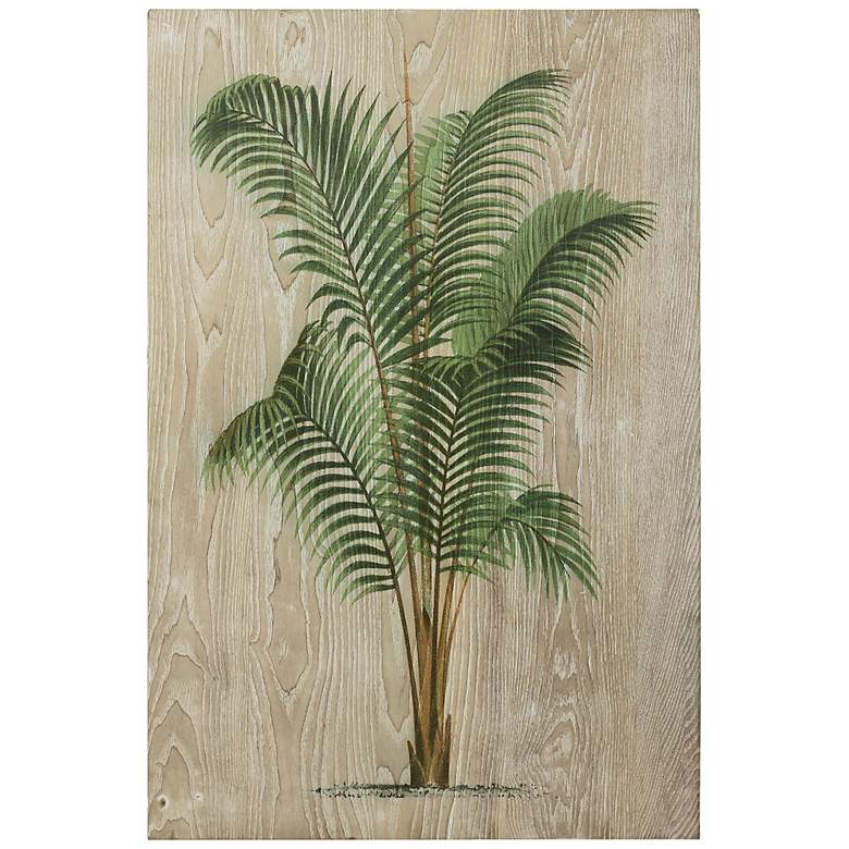 Image 2 Coastal Palm II 36" High Giclee Printed Wood Wall Art