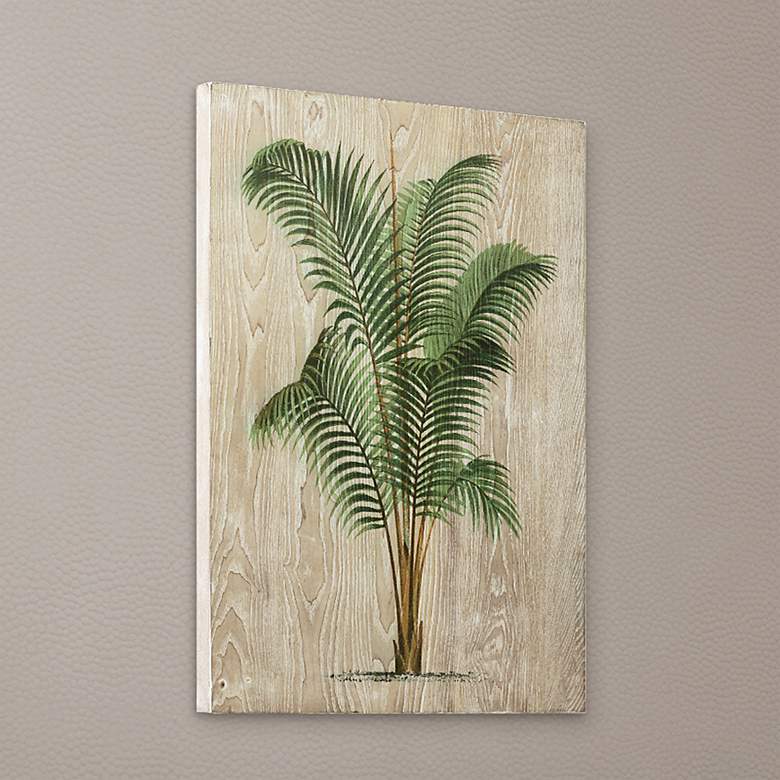 Image 1 Coastal Palm II 36 inch High Giclee Printed Wood Wall Art