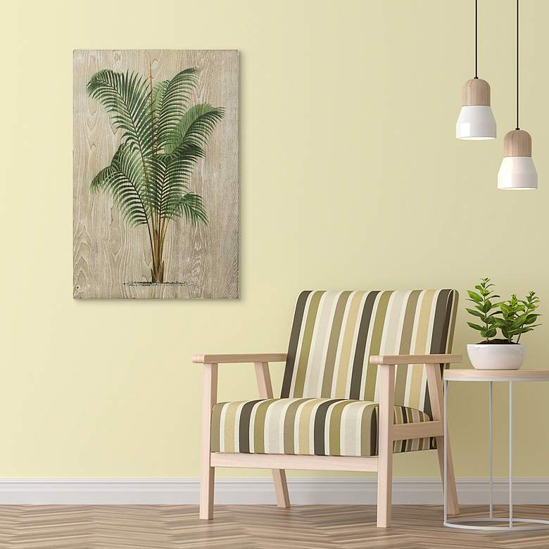 Image 6 Coastal Palm II 36" High Giclee Printed Wood Wall Art more views