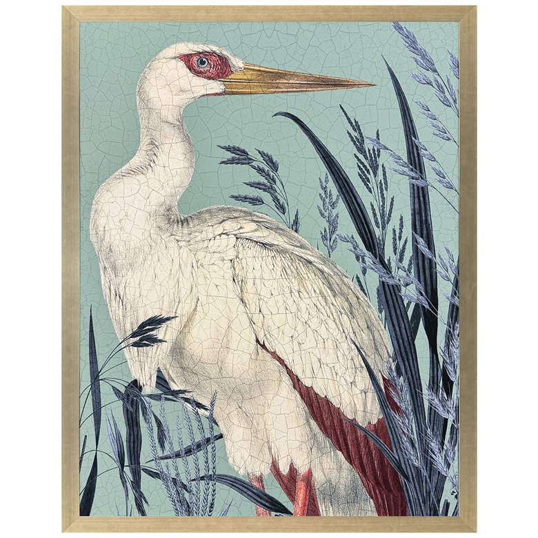 Image 1 Coastal Paradise Stork 39"W x 51"H Framed Art