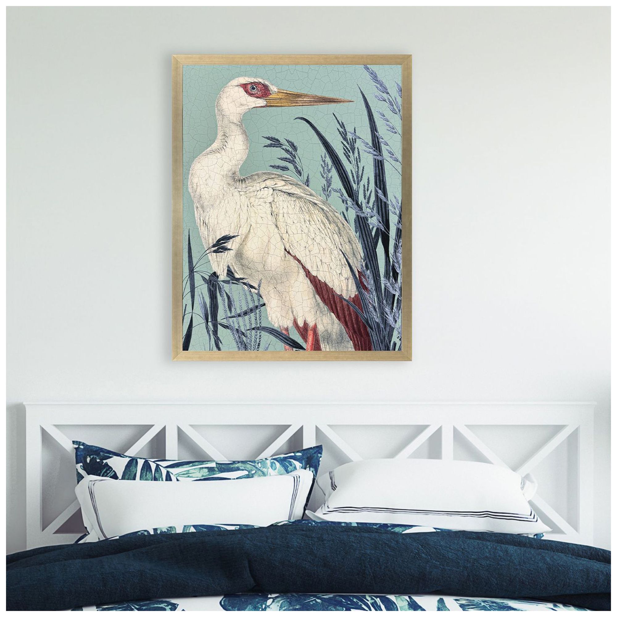 Image 4 Coastal Paradise Stork 39"W x 51"H Framed Art more views