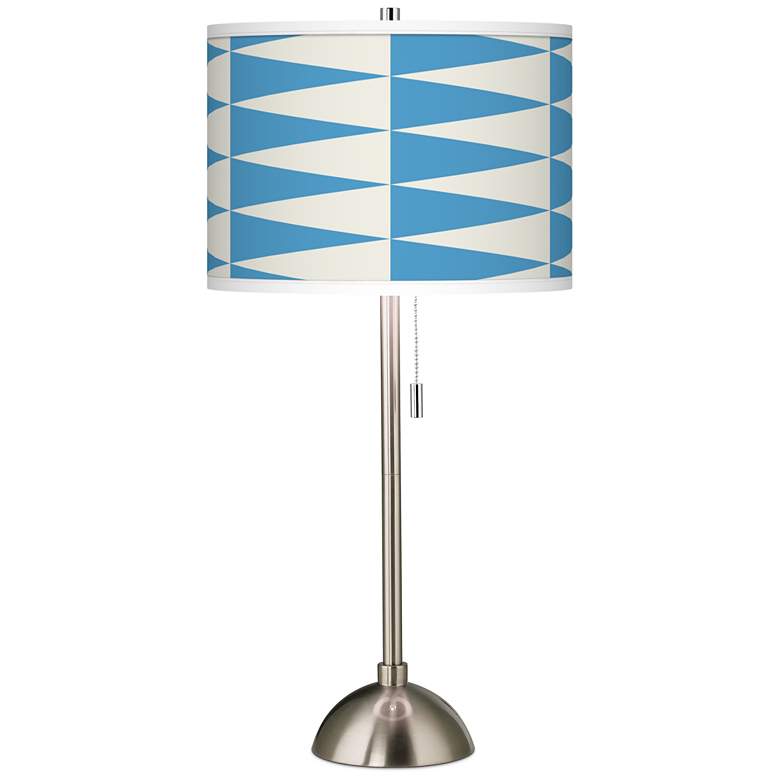Image 1 Coastal Pennant Giclee Brushed Steel Table Lamp