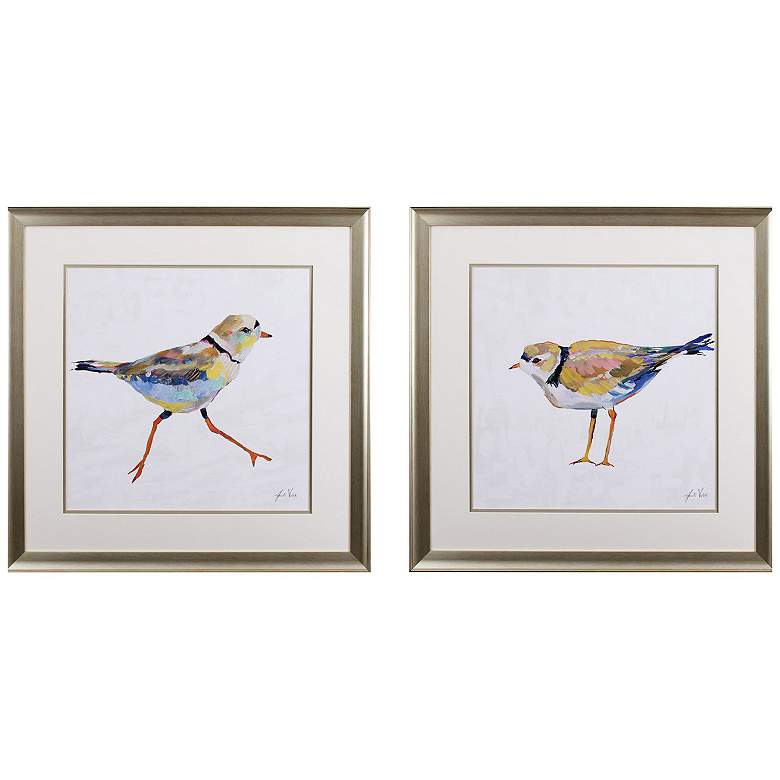 Image 1 Coastal Plover 27"W x 27"H Framed Art Set of 2