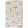 Thumbnail2 of Coastal Resort Starfish COR24 3'6"x5'6" Off-White Blue Ru