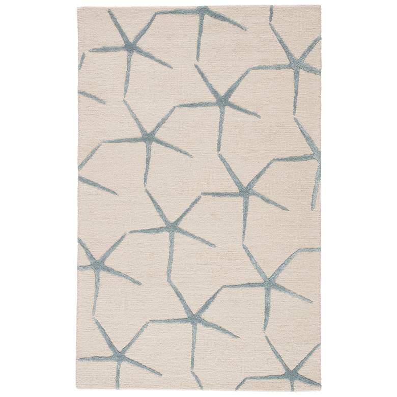 Image 2 Coastal Resort Starfish COR24 5&#39;x8&#39; Off-White Blue Area Rug