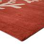Thumbnail3 of Coastal Seaside Bough COS02 2'x3' Coral and Tan Area Rug more views