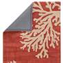 Thumbnail4 of Coastal Seaside Bough COS02 2'x3' Coral and Tan Area Rug more views